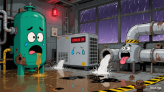 压缩空气系统雨季积水怎么办？
